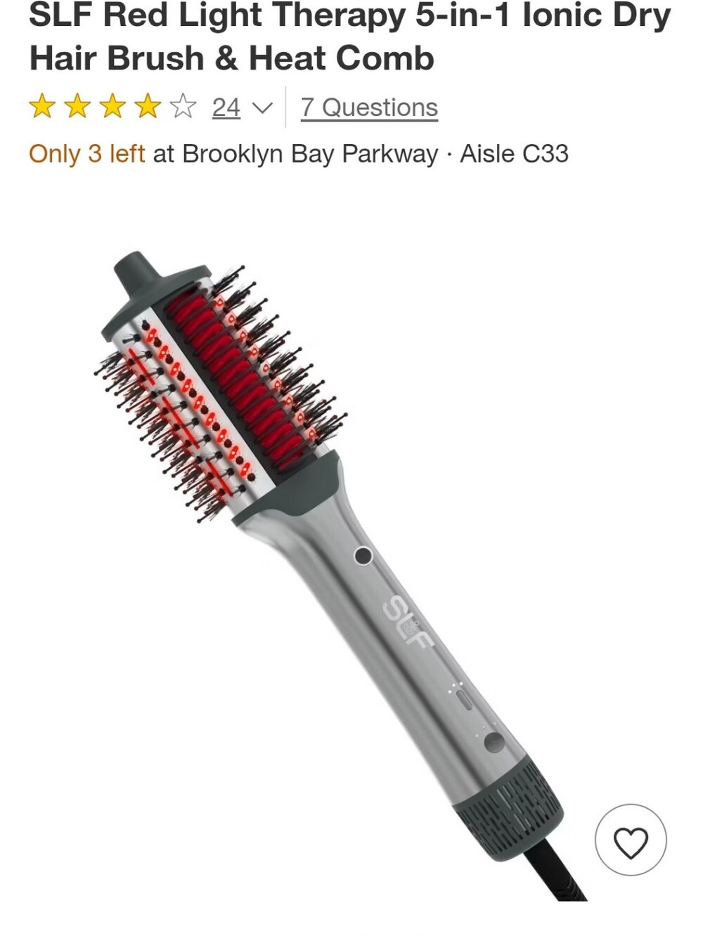 SLF 5-in-1 Ionic Hair Styler in Silver, Red & Black